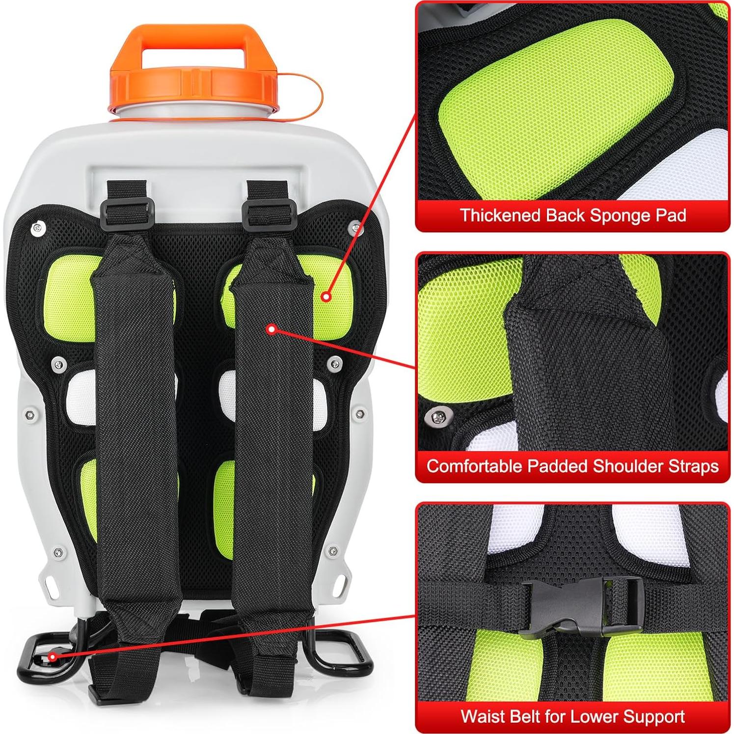 Pulverizador de Mochila Eléctrico TOOVEM 4 Galones 18V