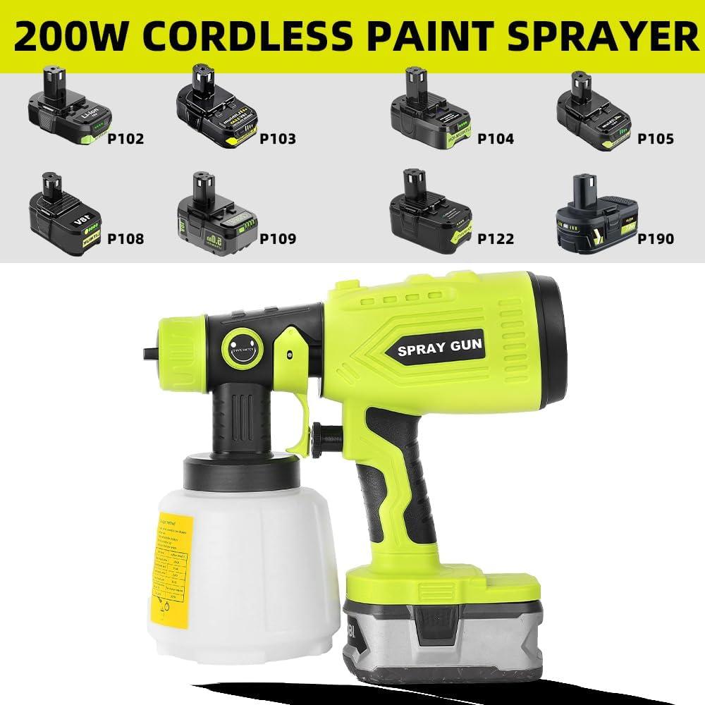 Pulverizador de Pintura Wexibryndl 200W para Batería Ryobi 18V