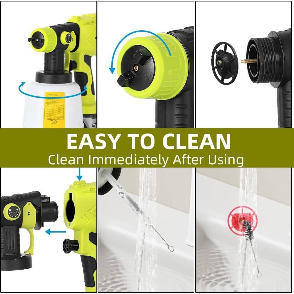 Pulverizador de Pintura Wexibryndl 200W para Batería Ryobi 18V