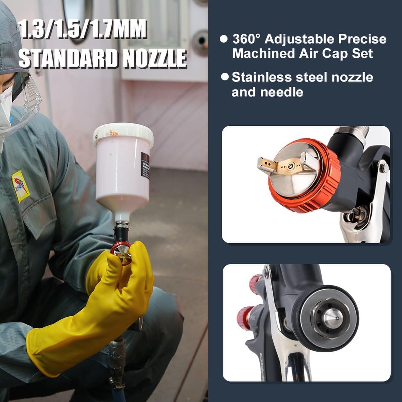 Pistola de Pulverización AEROPRO R500 LVLP 1.3/1.5/1.7mm