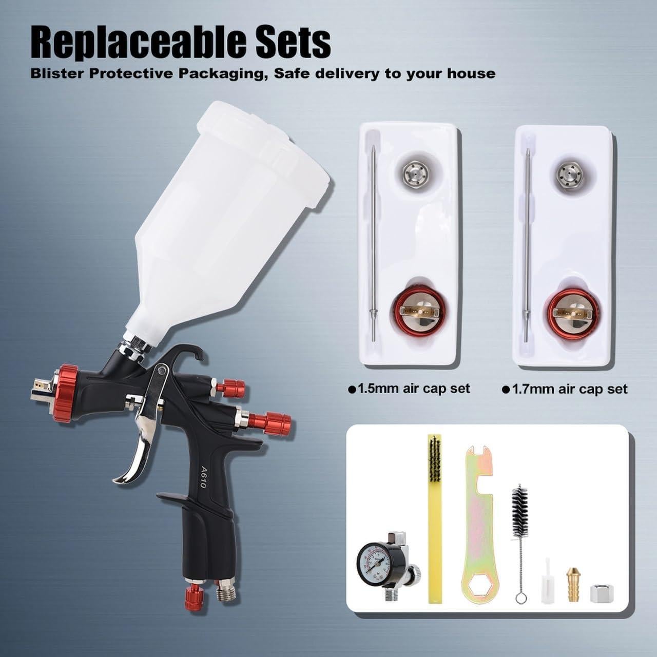 Pistola de Pulverización AEROPRO R500 LVLP 1.3/1.5/1.7mm