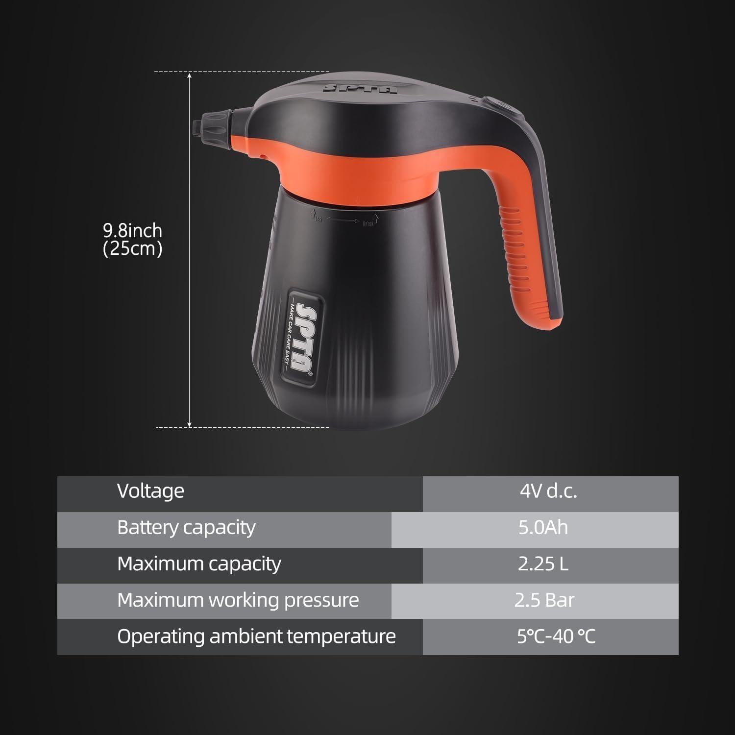Pulverizador Eléctrico Inalámbrico SPTA 2.25L para Lavado de Autos