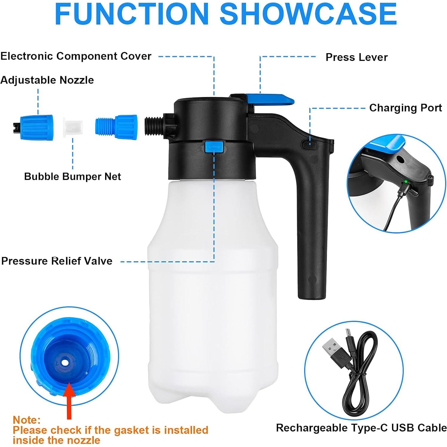 Pulverizador de Espuma Eléctrico Luney 1.5L para Autos