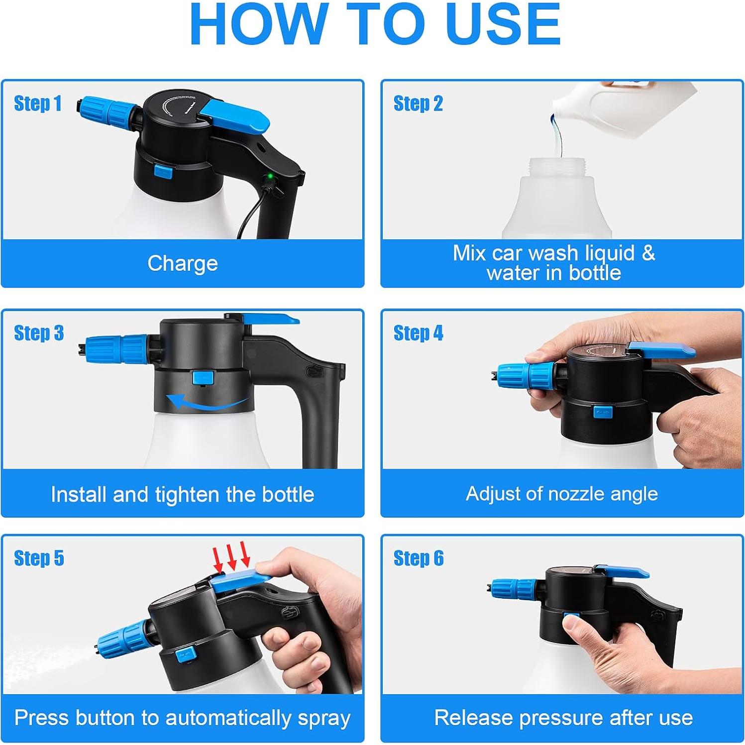 Pulverizador de Espuma Eléctrico Luney 1.5L para Autos