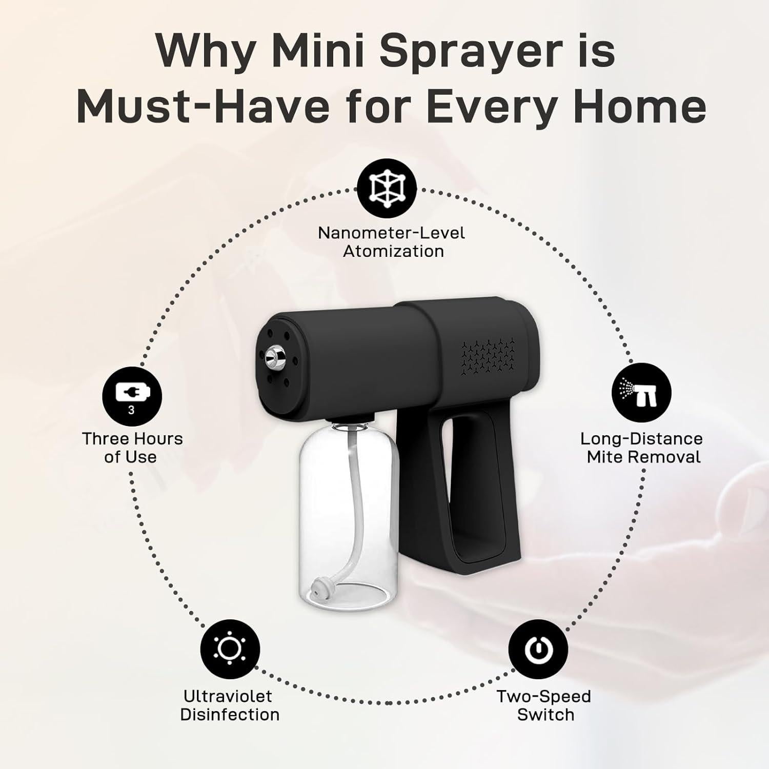 Nebulizador Desinfectante Inalámbrico Svkipibe K5 380ml