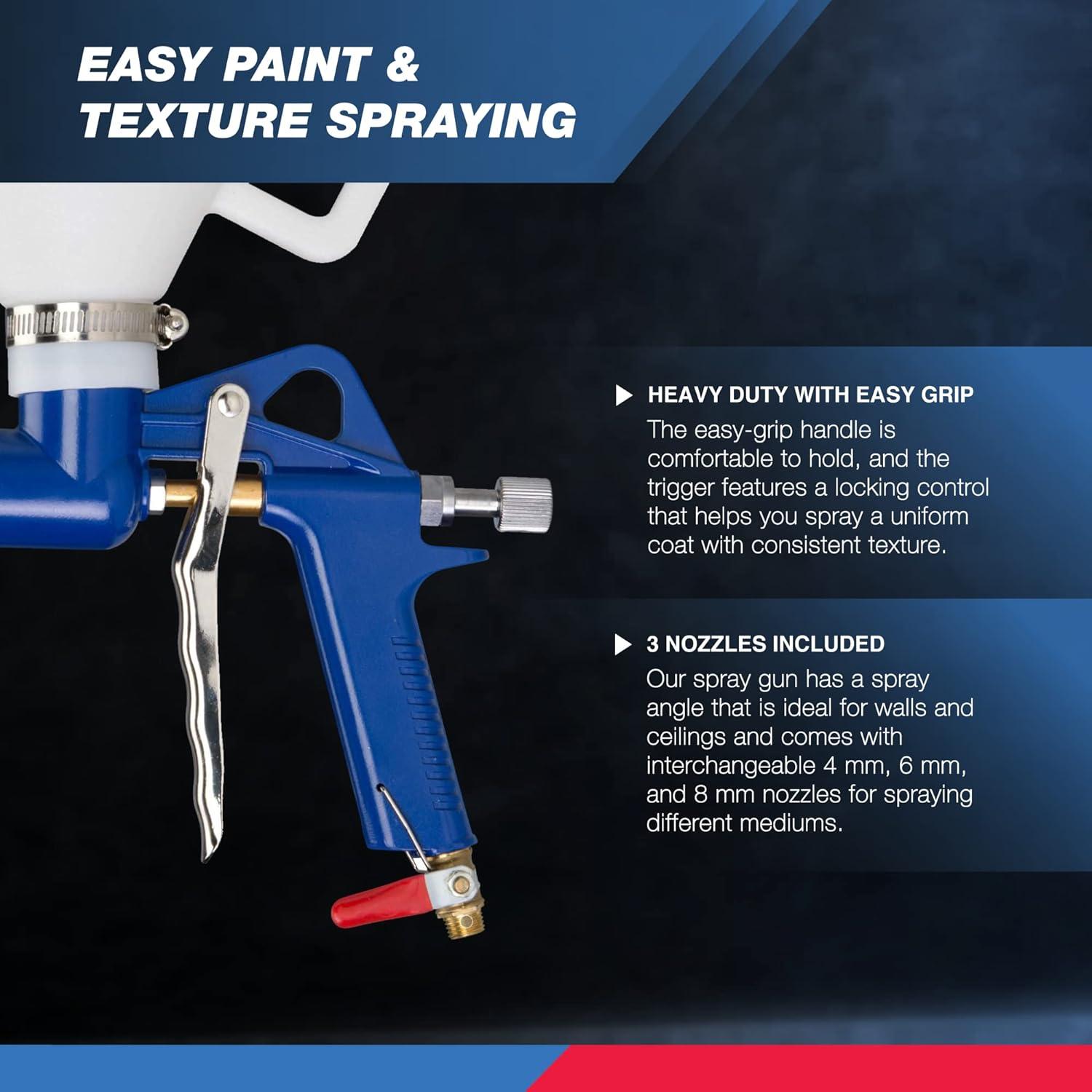 Pistola de Textura de Aire Hiltex 31229 5L 3 Boquillas