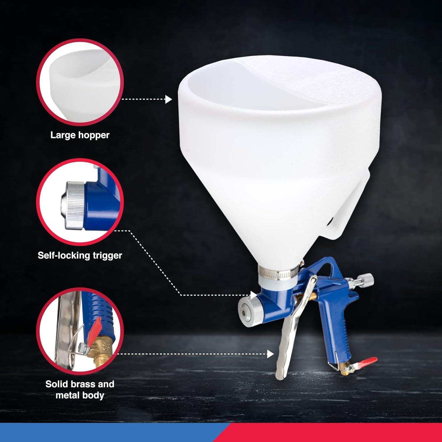 Pistola de Textura de Aire Hiltex 31229 5L 3 Boquillas