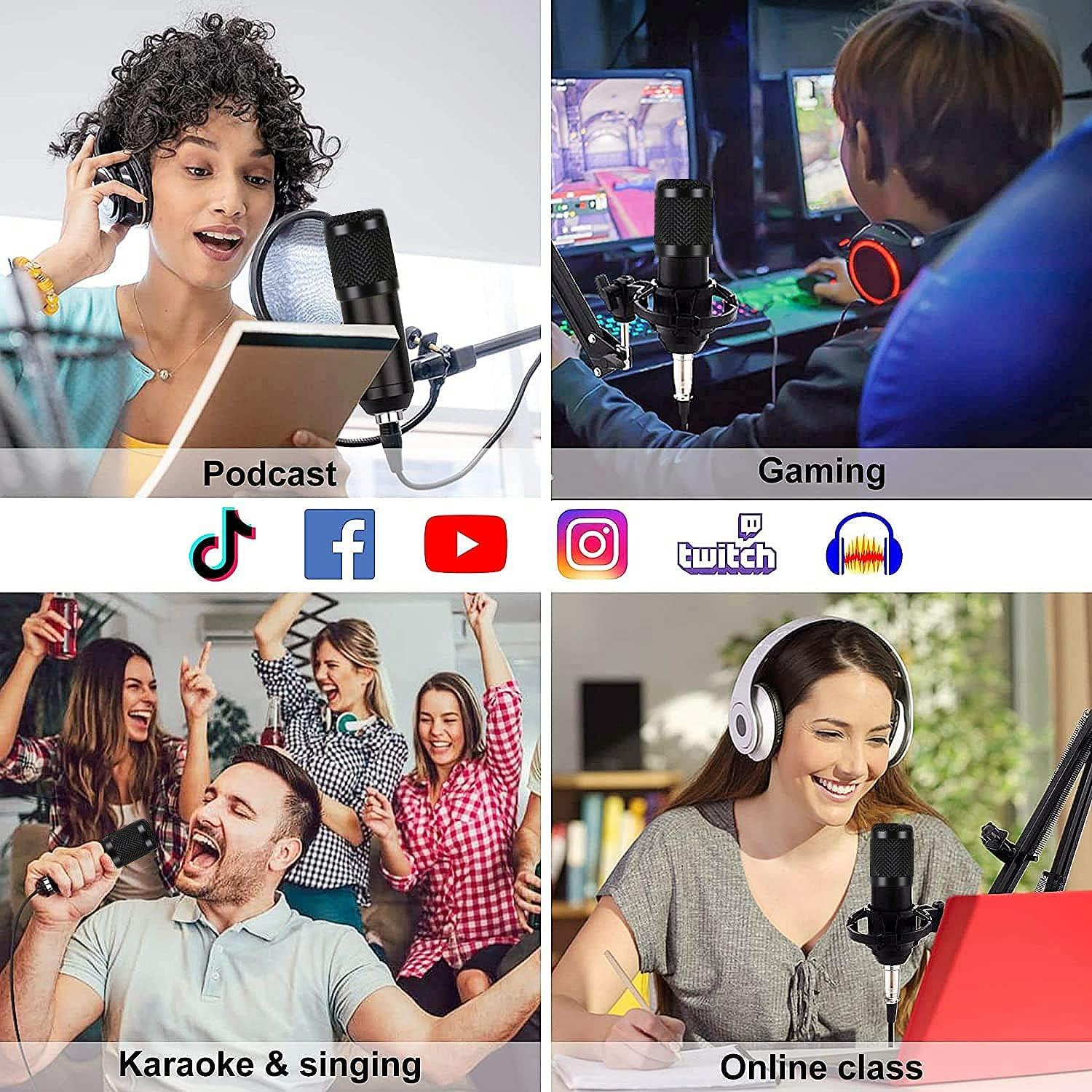 Kit de Podcast BM-800 CofeLife con Brazo y Filtro Antipop