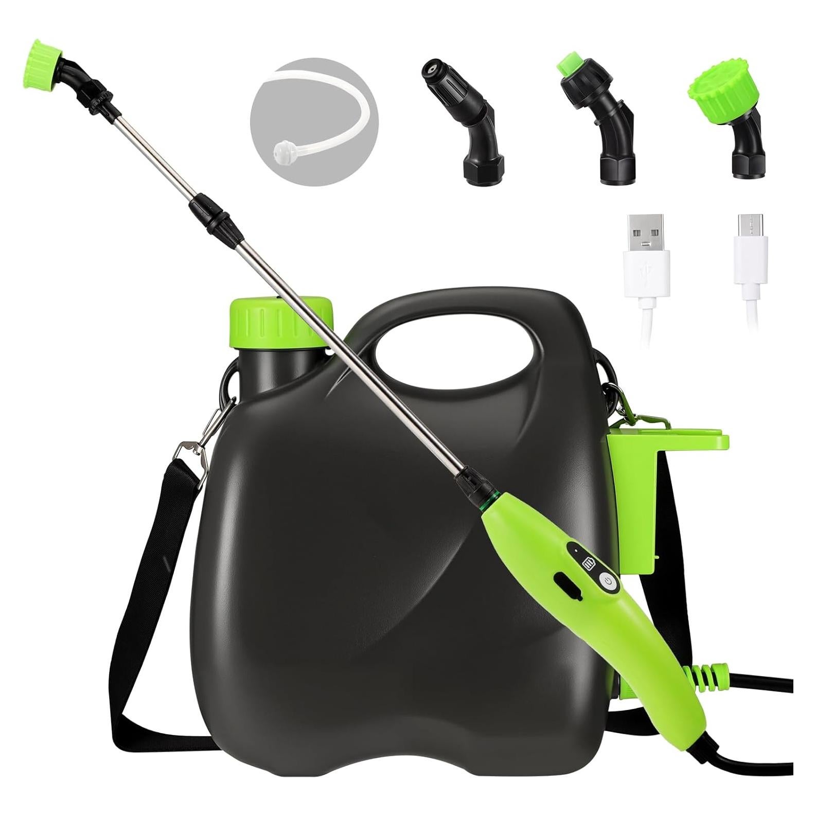 Pulverizador de Jardín Eléctrico abcGoodefg 5L con 3 Boquillas