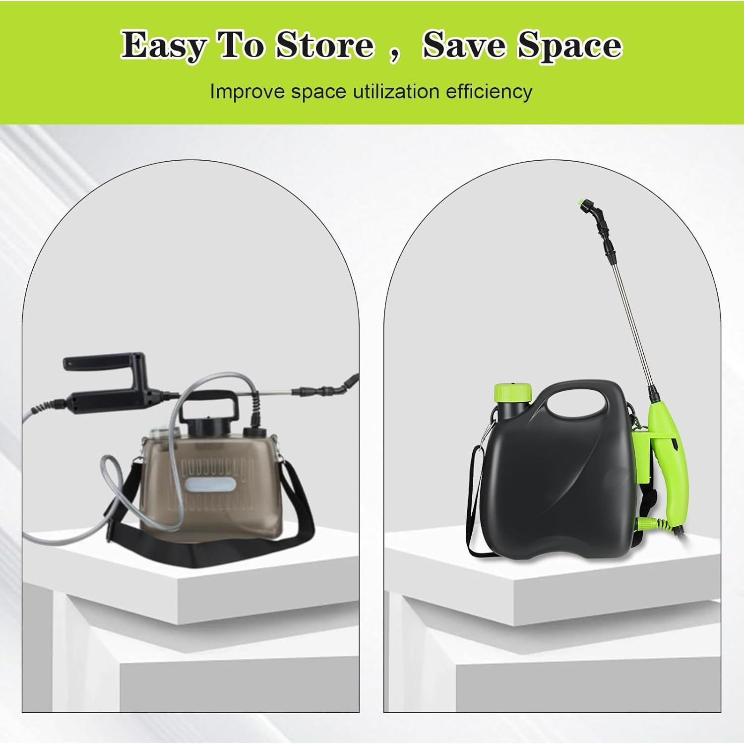 Pulverizador de Jardín Eléctrico abcGoodefg 5L con 3 Boquillas