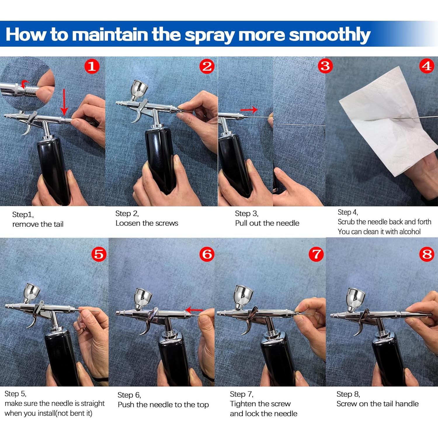 Kit de Aerógrafo Inalámbrico I-BEAUTEE con Compresor Portátil