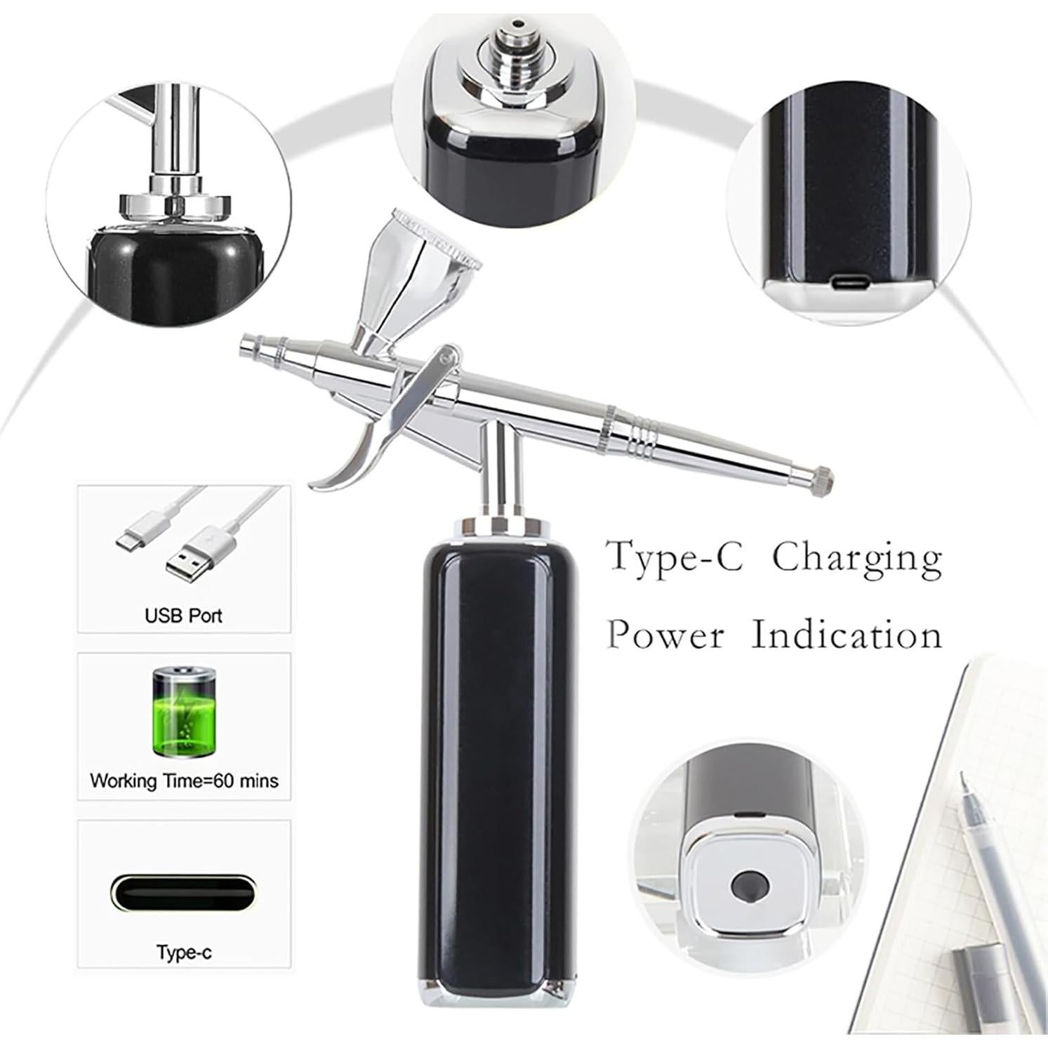 Kit de Aerógrafo Inalámbrico I-BEAUTEE con Compresor Portátil