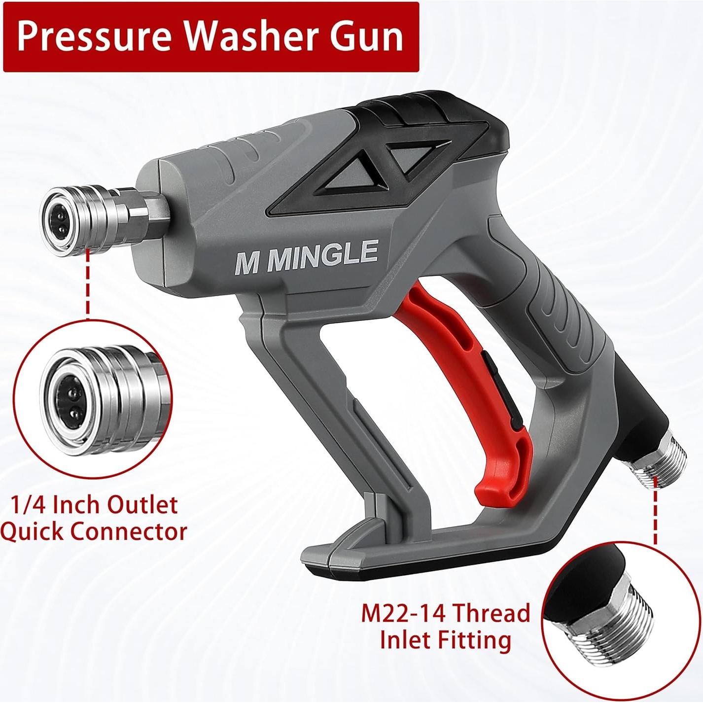 Pistola de Lavado a Presión M MINGLE PW70 4000 PSI 1.31 kg