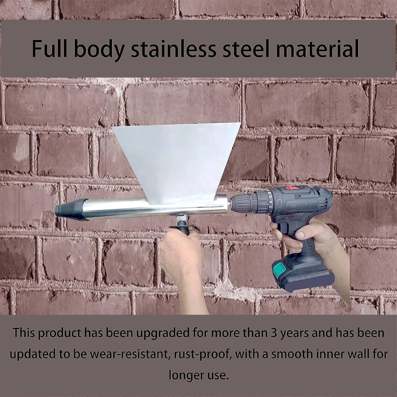 Pistola de Mortero HBCHEN Acero Inoxidable 1.32 kg con 9 Boquillas