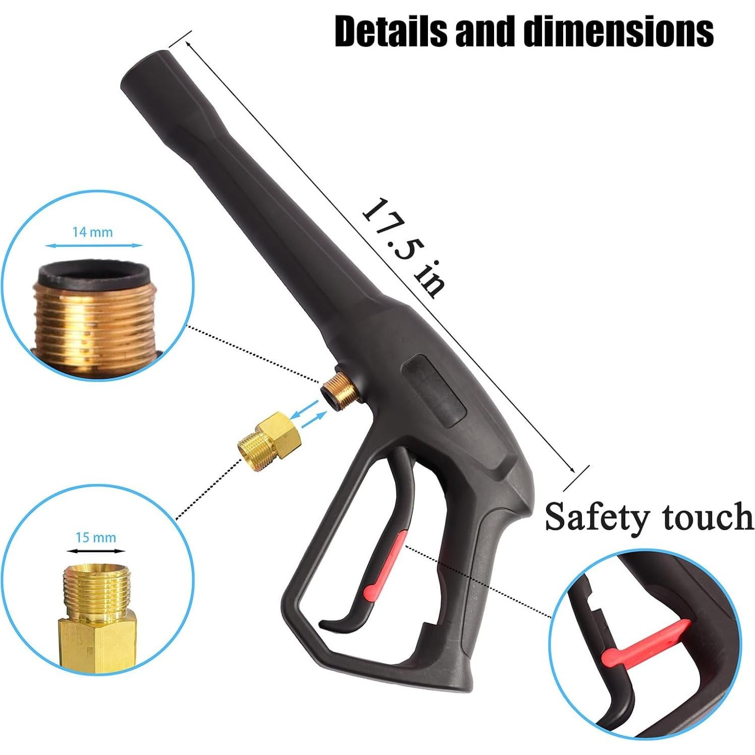 Pistola de Lavado a Presión Axfvd M22-14mm y M22-15mm