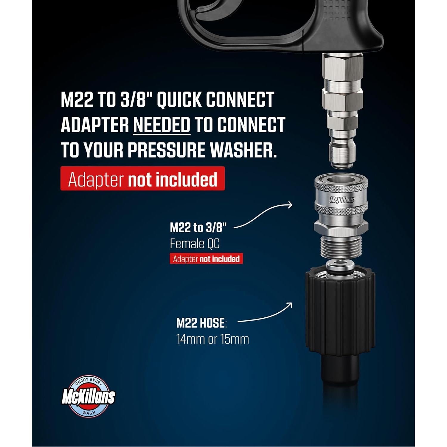 Pistola de Lavado a Presión McKillans Giratoria 3000 PSI