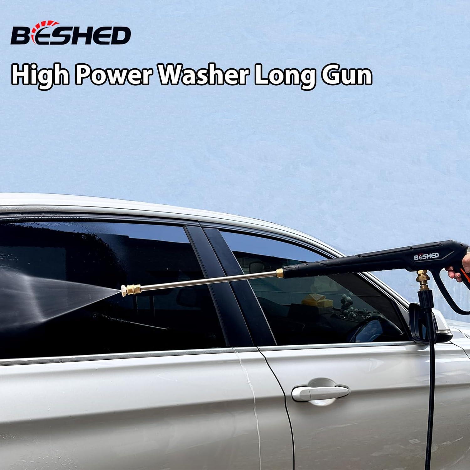 Kit Pistola Lavado a Presión BESHED 3000 PSI 94 cm 5 Boquillas