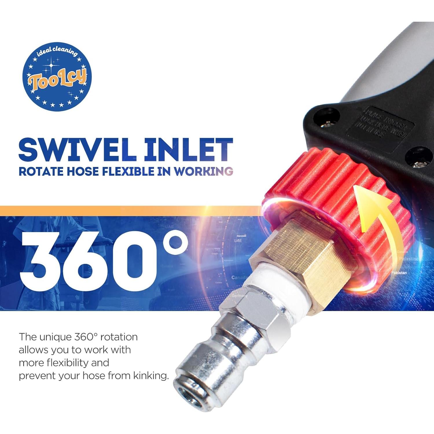 Pistola de Lavado a Presión TOOLCY Corta 5000 PSI 10.5 GPM