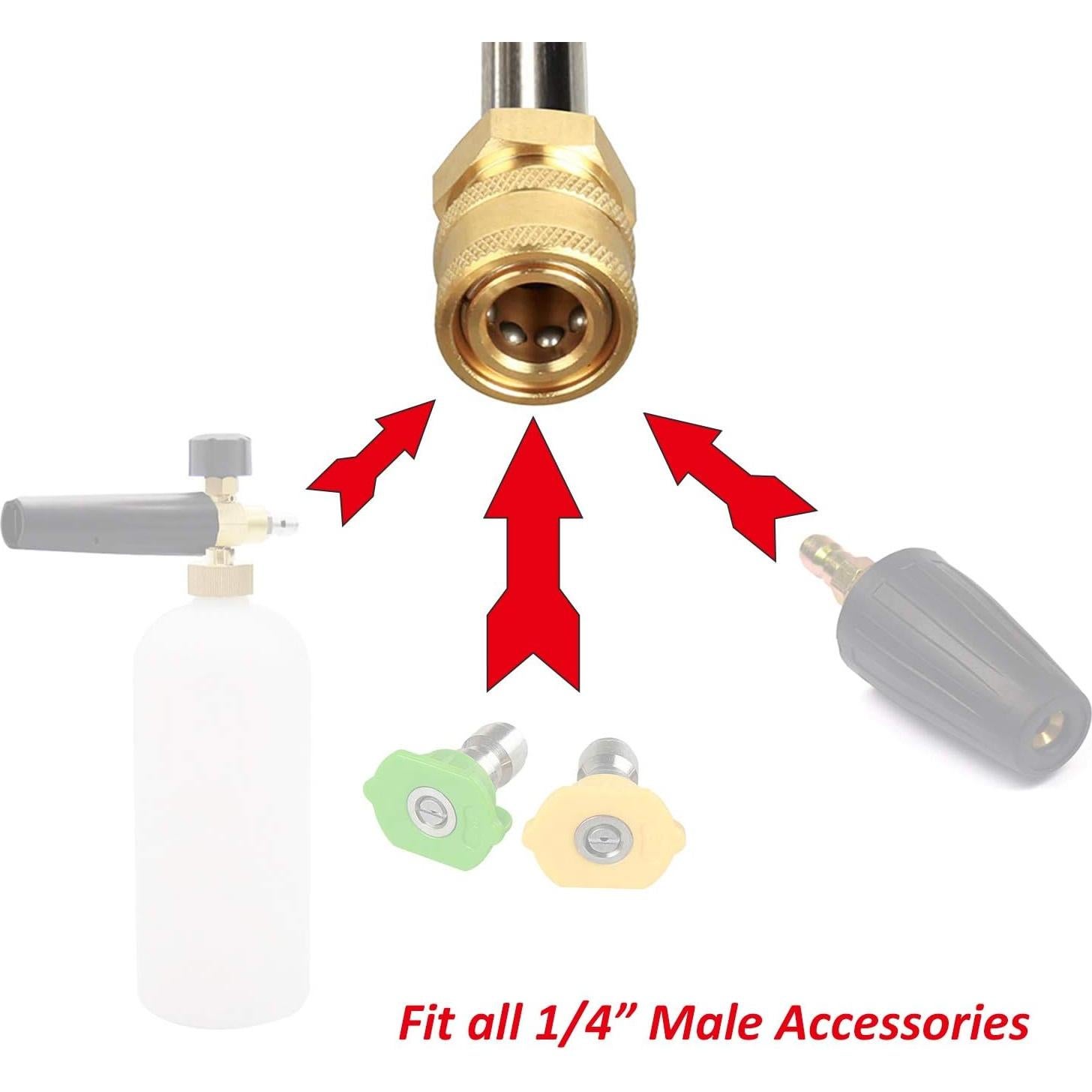 Adaptador de pistola para lavadora a presión STYDDI 1/4"