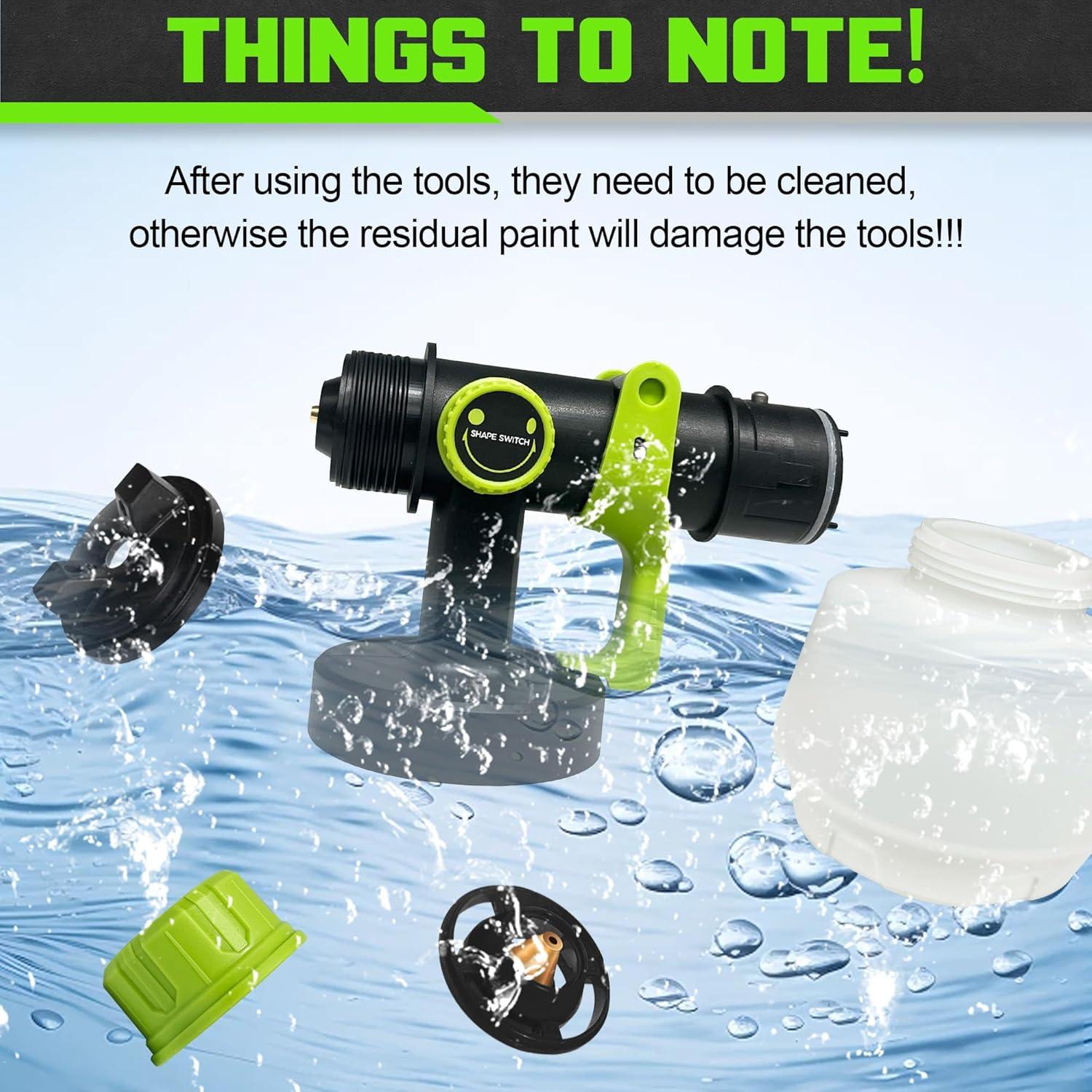 Pulverizador de pintura 700W BYCZONE con 4 boquillas y 3 patrones