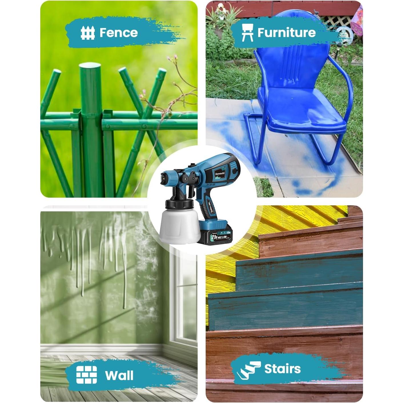 Pulverizador de pintura inalámbrico Bonoutil XR-HT-02 900ml 21V