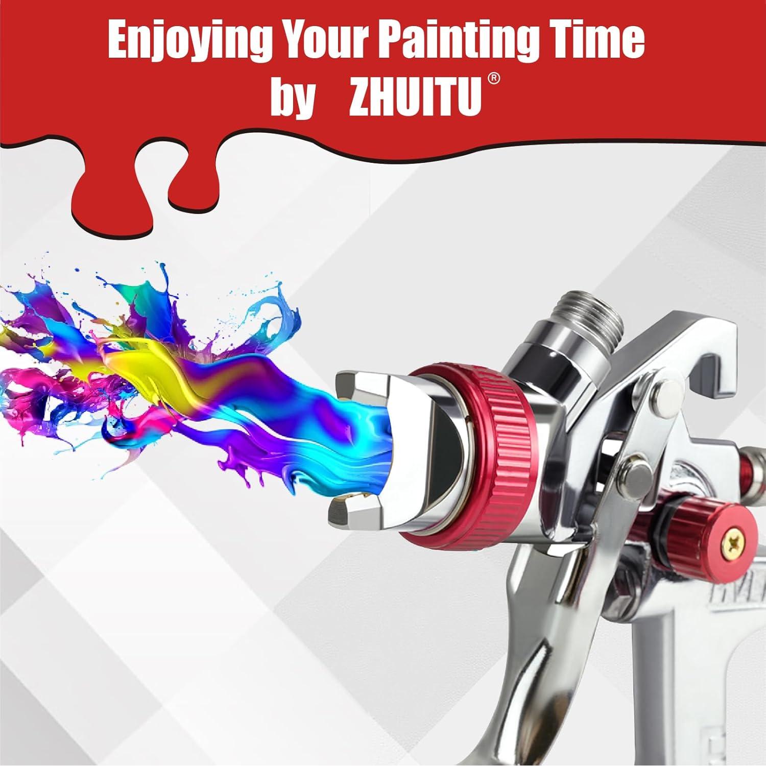 Pistola de Pulverización HVLP ZHUITU H-827P 1000cc 3 Boquillas