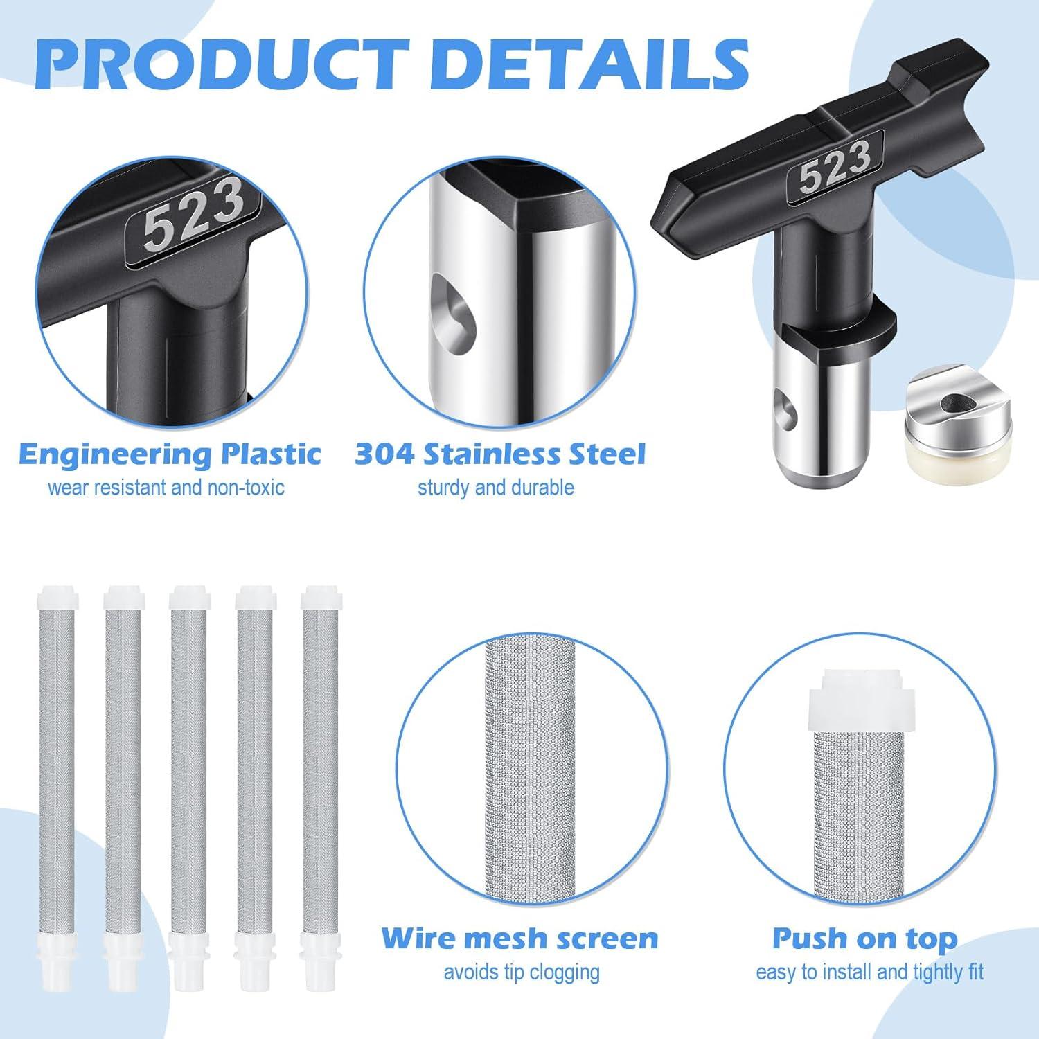 Kit de Pistola de Pulverización Sin Aire Zhengmy 17 Piezas