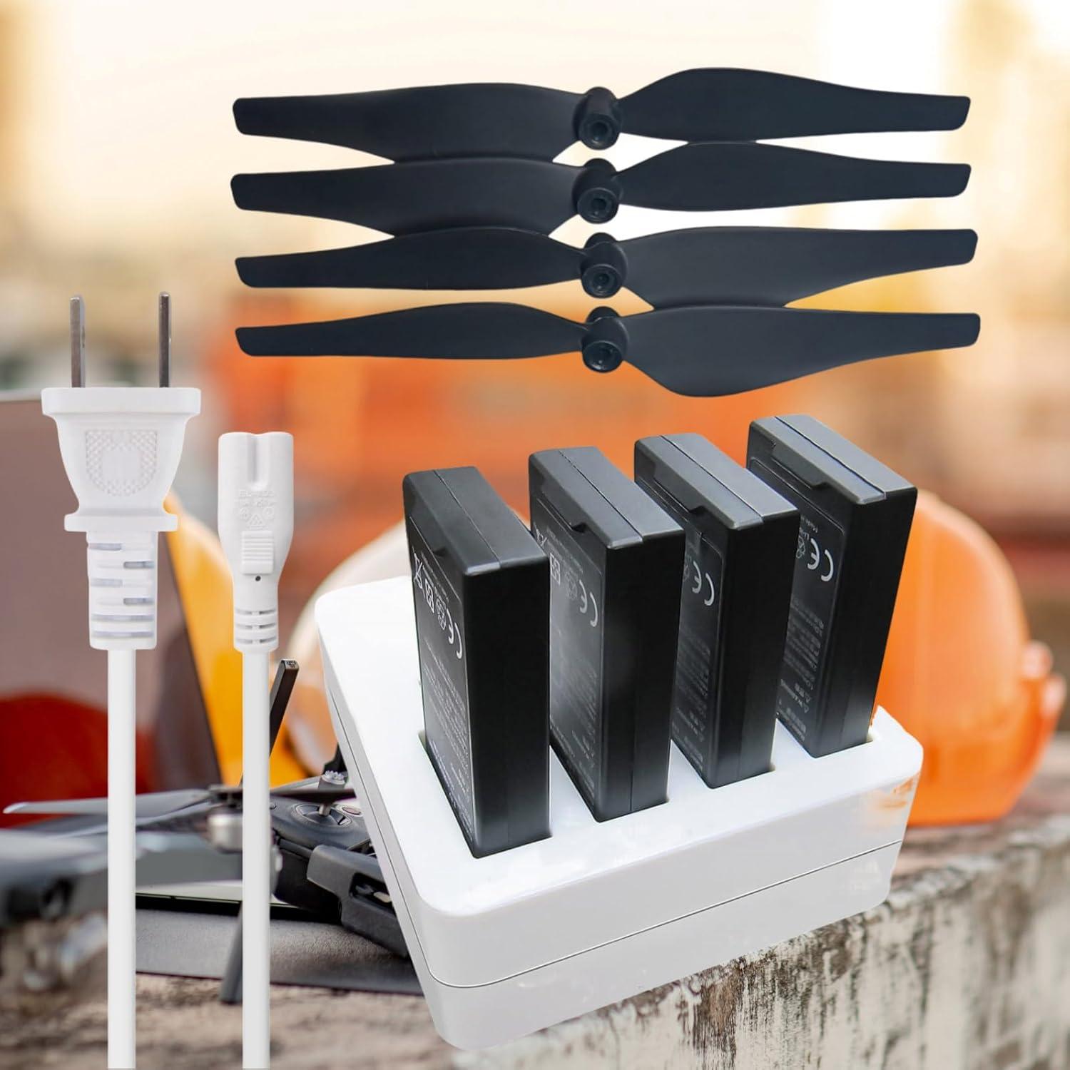 4X Tello Batteries & AC Charger & 4X Propeller for DJI Tello Drone RC Quadcopter