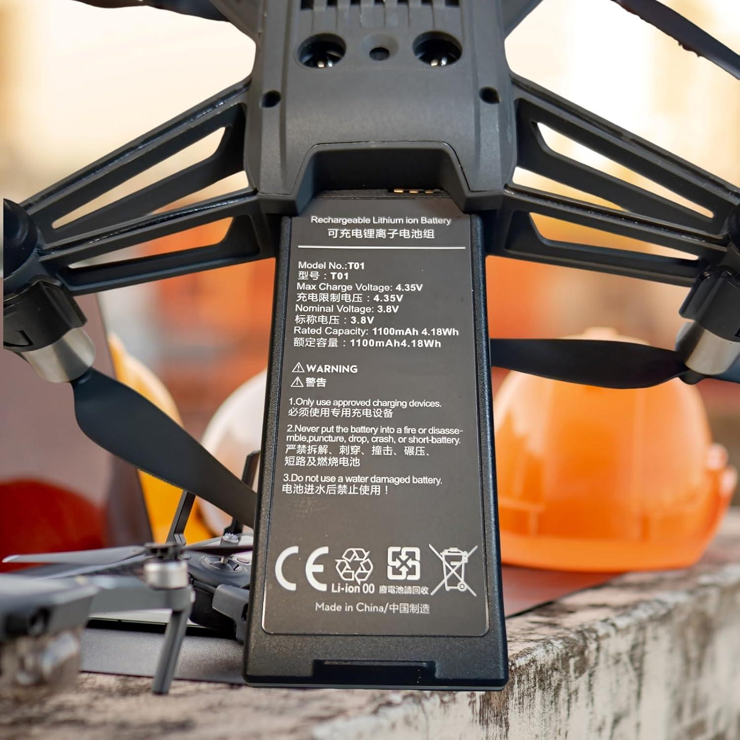 4X Tello Batteries & AC Charger & 4X Propeller for DJI Tello Drone RC Quadcopter