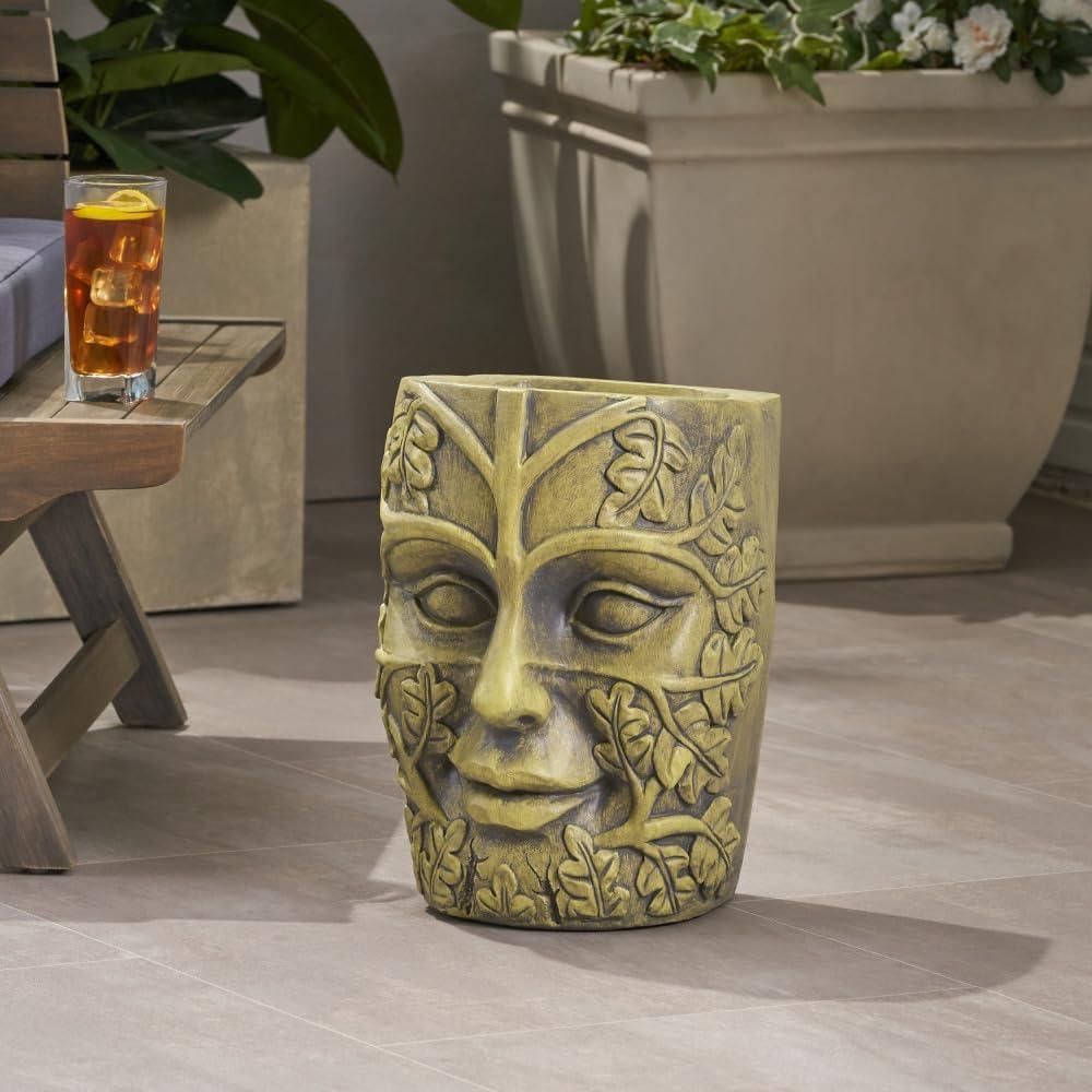 Maceta de Urna JovyTide Tiki Polinesio Concreto 61.6 cm