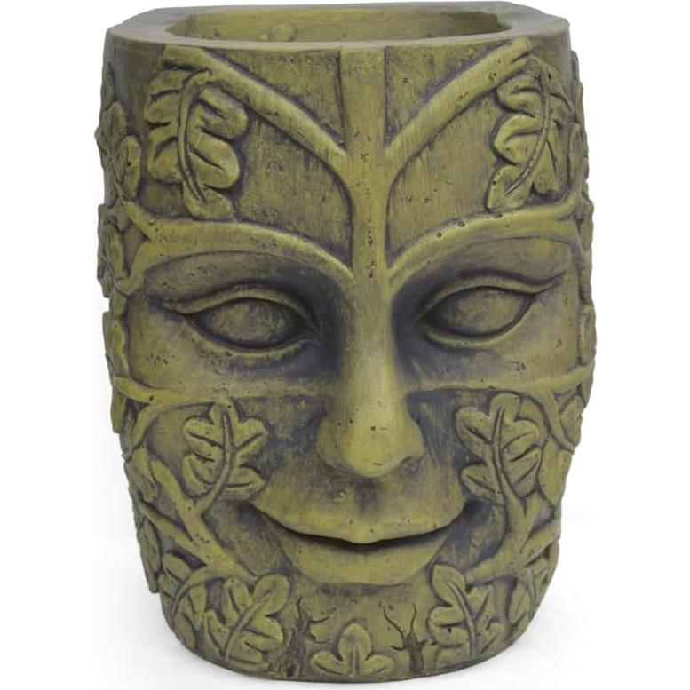 Maceta de Urna JovyTide Tiki Polinesio Concreto 61.6 cm