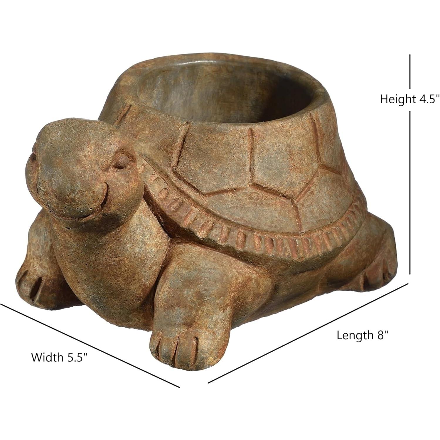 Maceta de Cemento Tortuga Clásica Casa y Jardín Grande 20cm