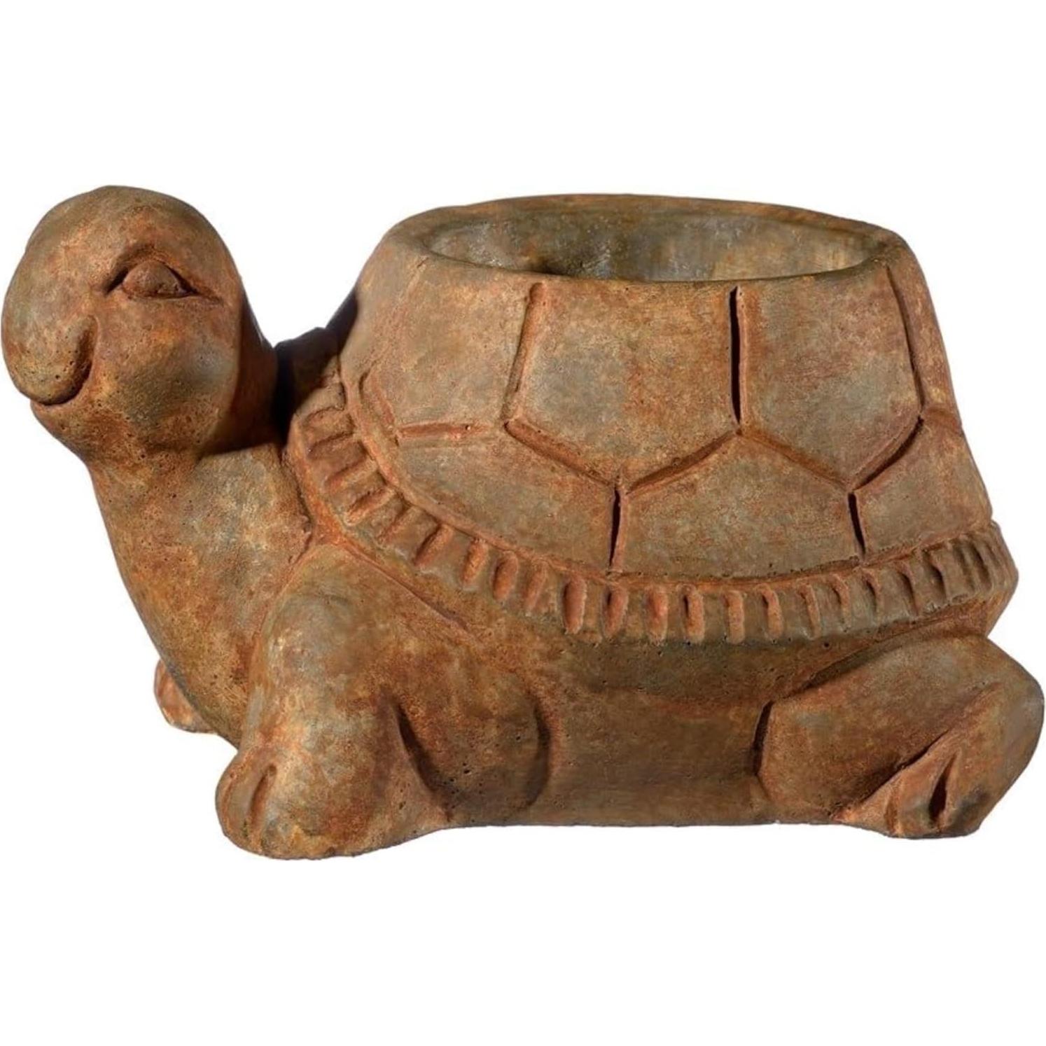 Maceta de Cemento Tortuga Clásica Casa y Jardín Grande 20cm