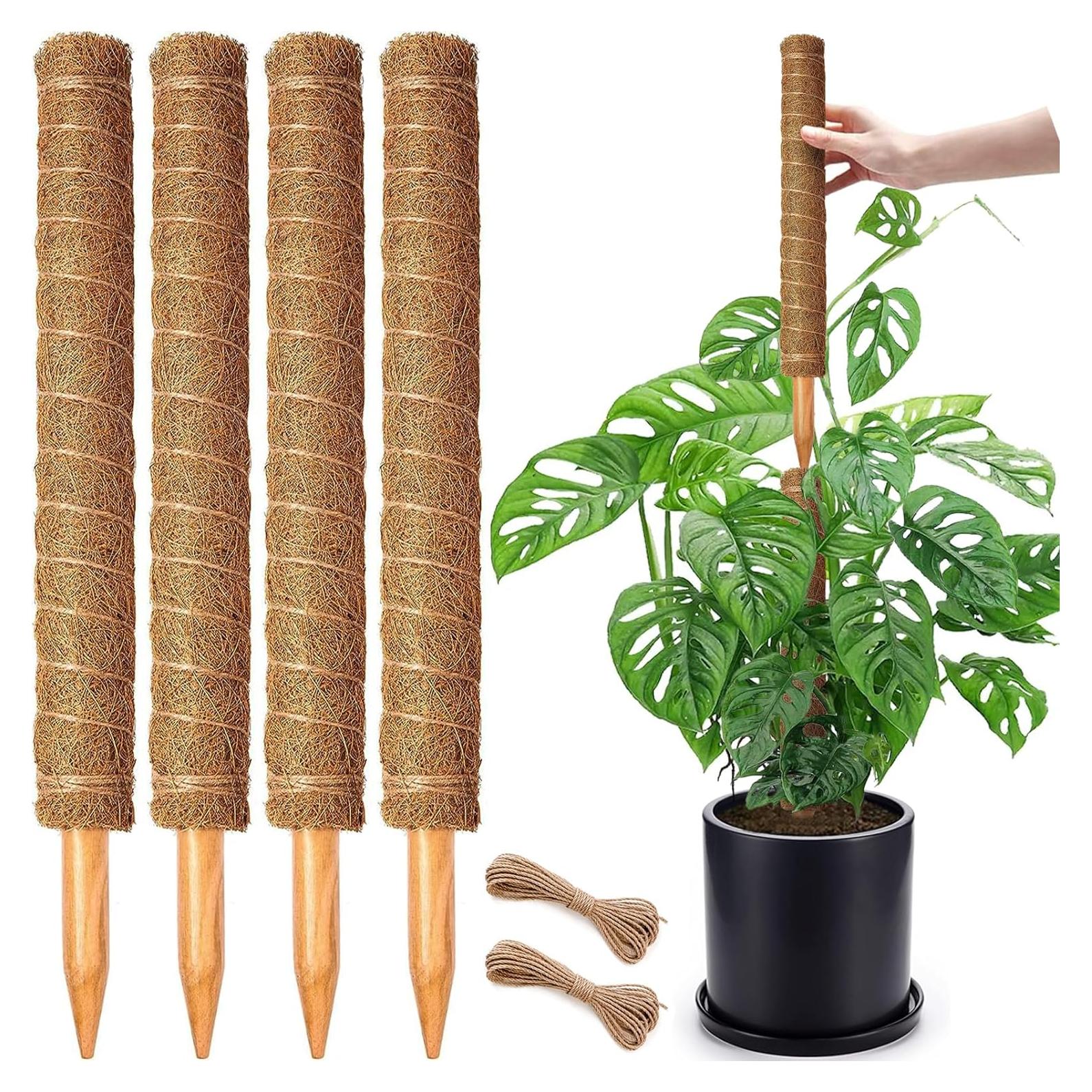 Paquete de 4 postes de musgo CHIAFFI 45.72 cm para plantas trepadoras