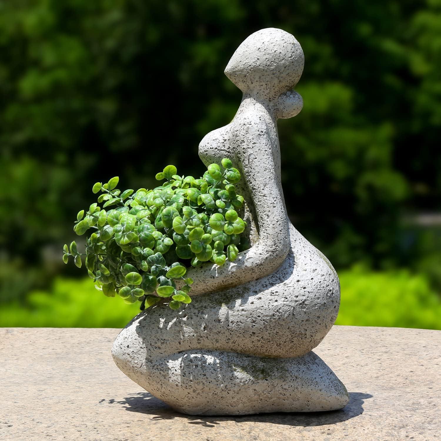 Maceta Grande Aclema Nueva Vida con Drenaje 32cm Resina