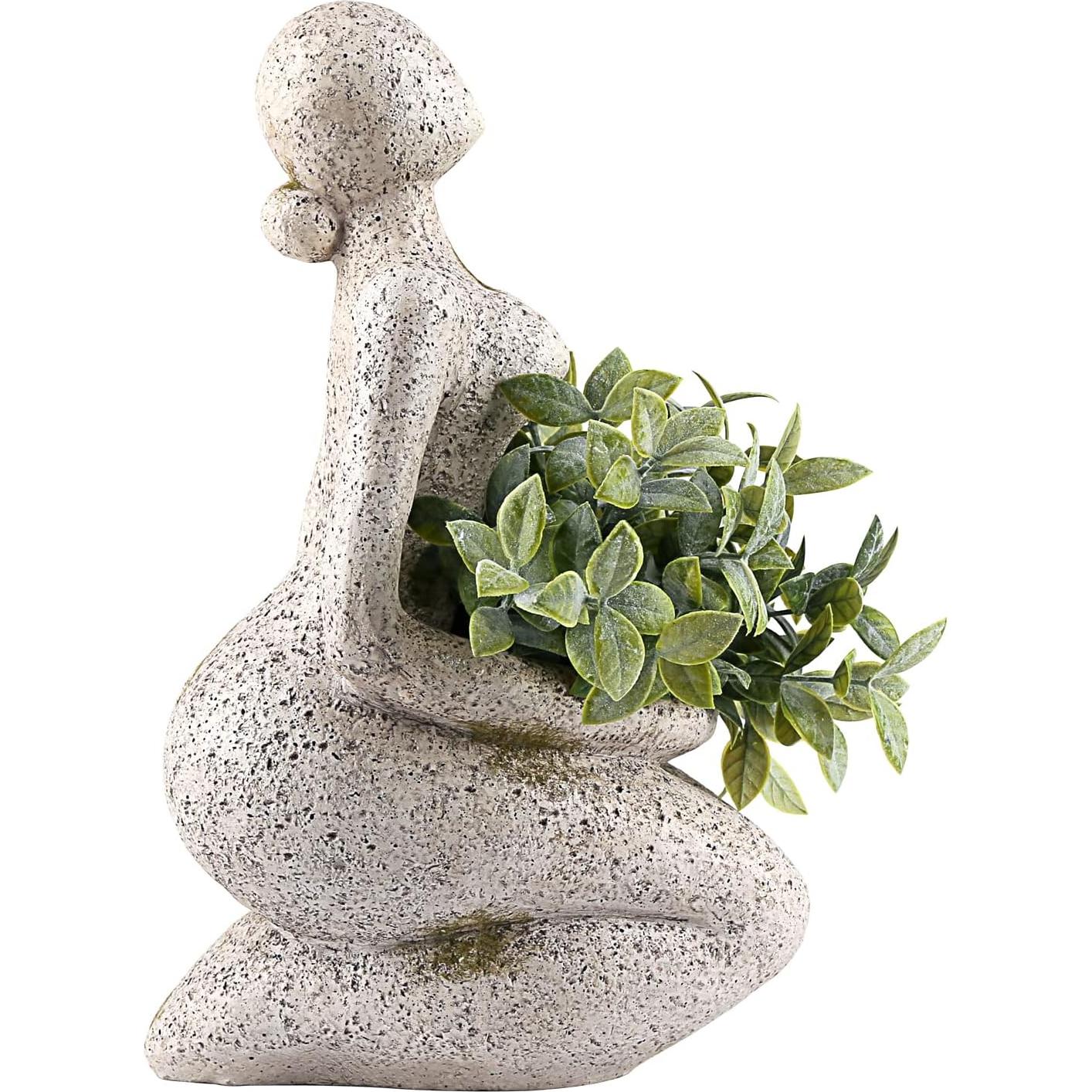 Maceta Grande Aclema Nueva Vida con Drenaje 32cm Resina