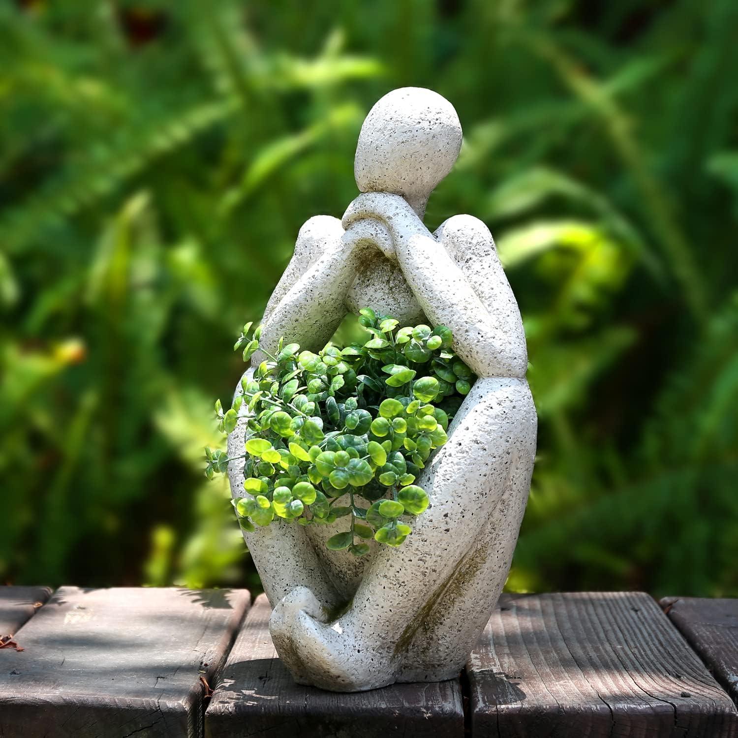 Maceta Grande Aclema Pensador con Drenaje 33.5x19.6cm