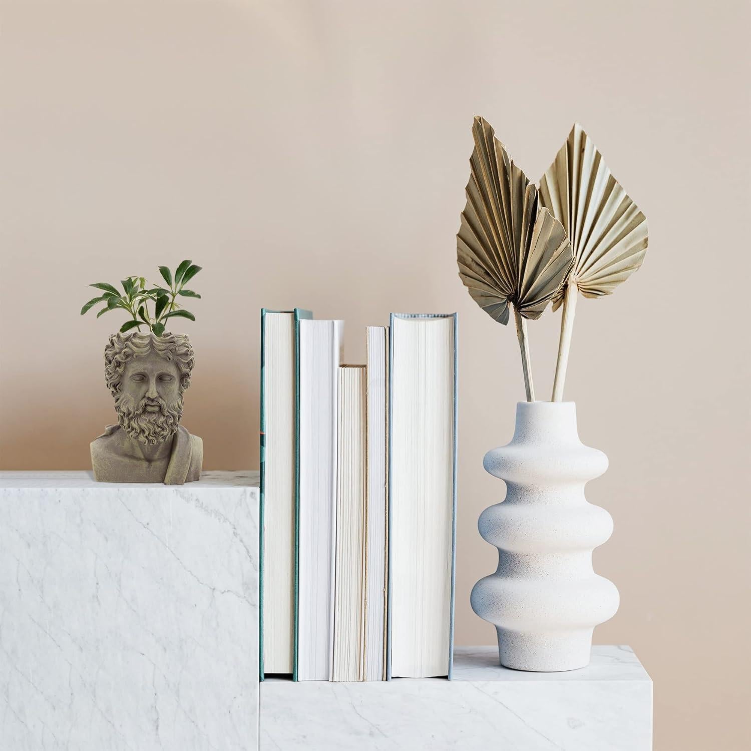 Maceta Decorativa Zeus Esterno Mini 12.4 cm Resina Gris