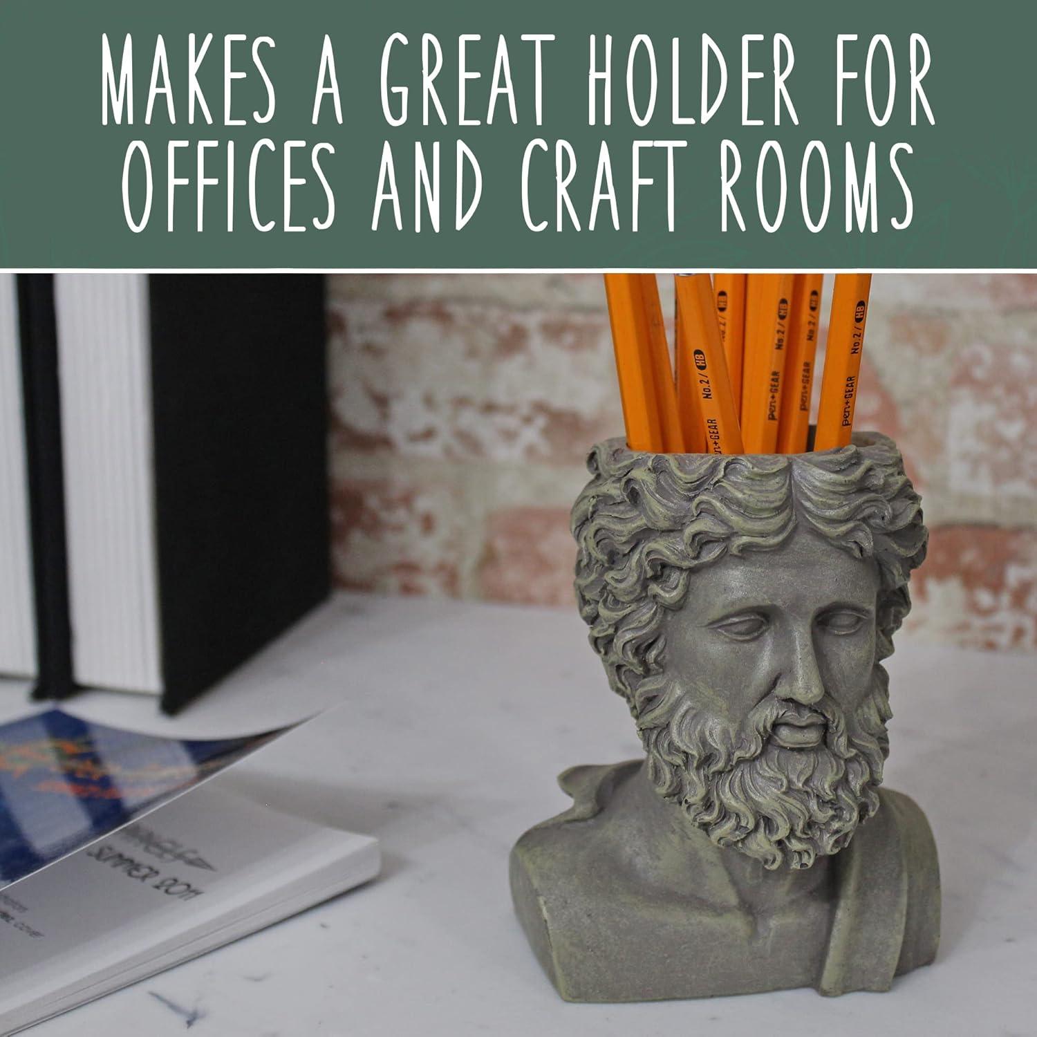 Maceta Decorativa Zeus Esterno Mini 12.4 cm Resina Gris