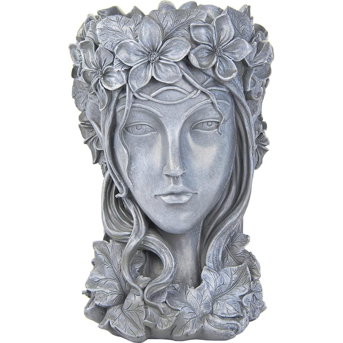 Maceta de Cabeza de Diosa Sungmor 22.5x21.5x33.5 cm Resina