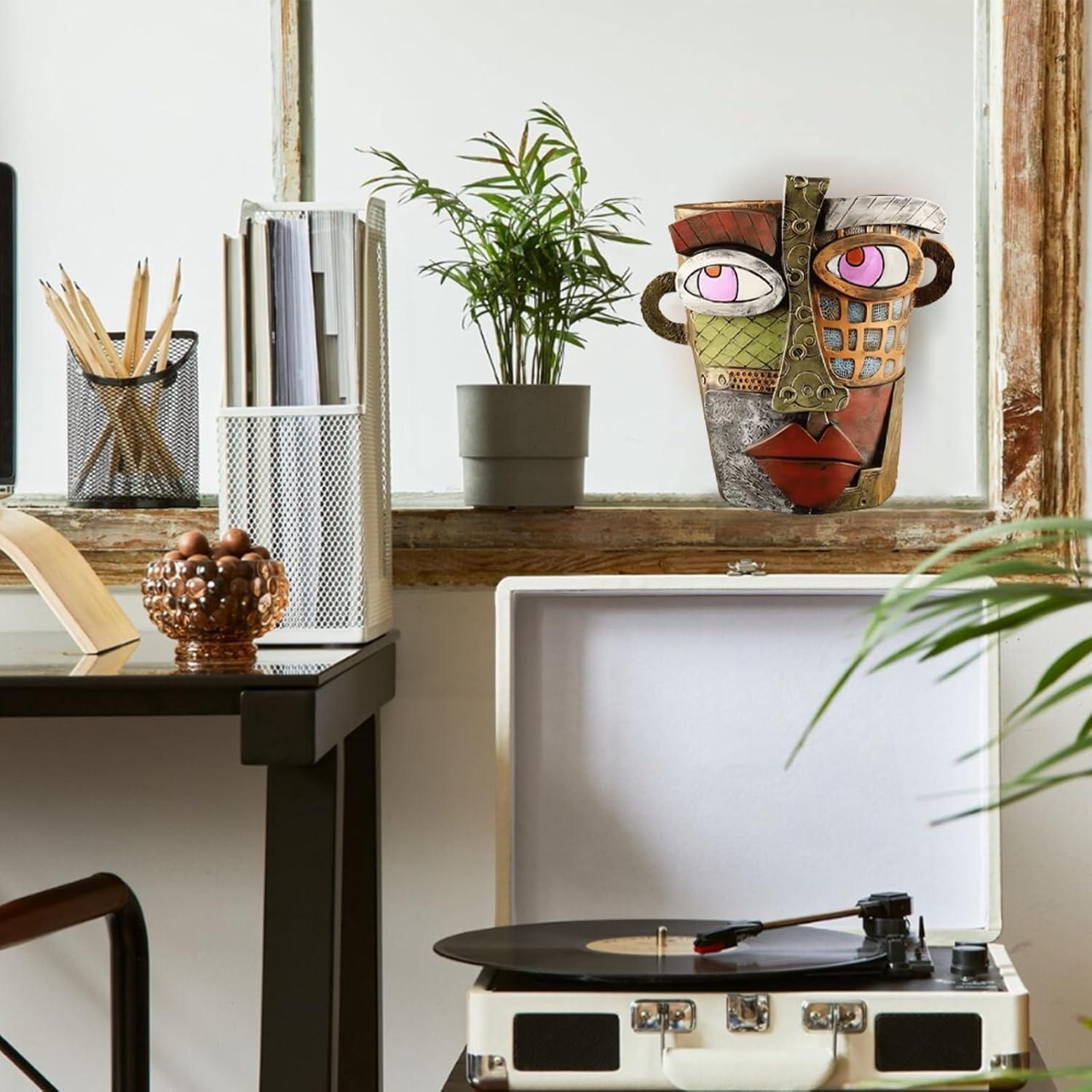 Maceta de Flores Abstracta TOZLU 17.78cm Resina Colorida