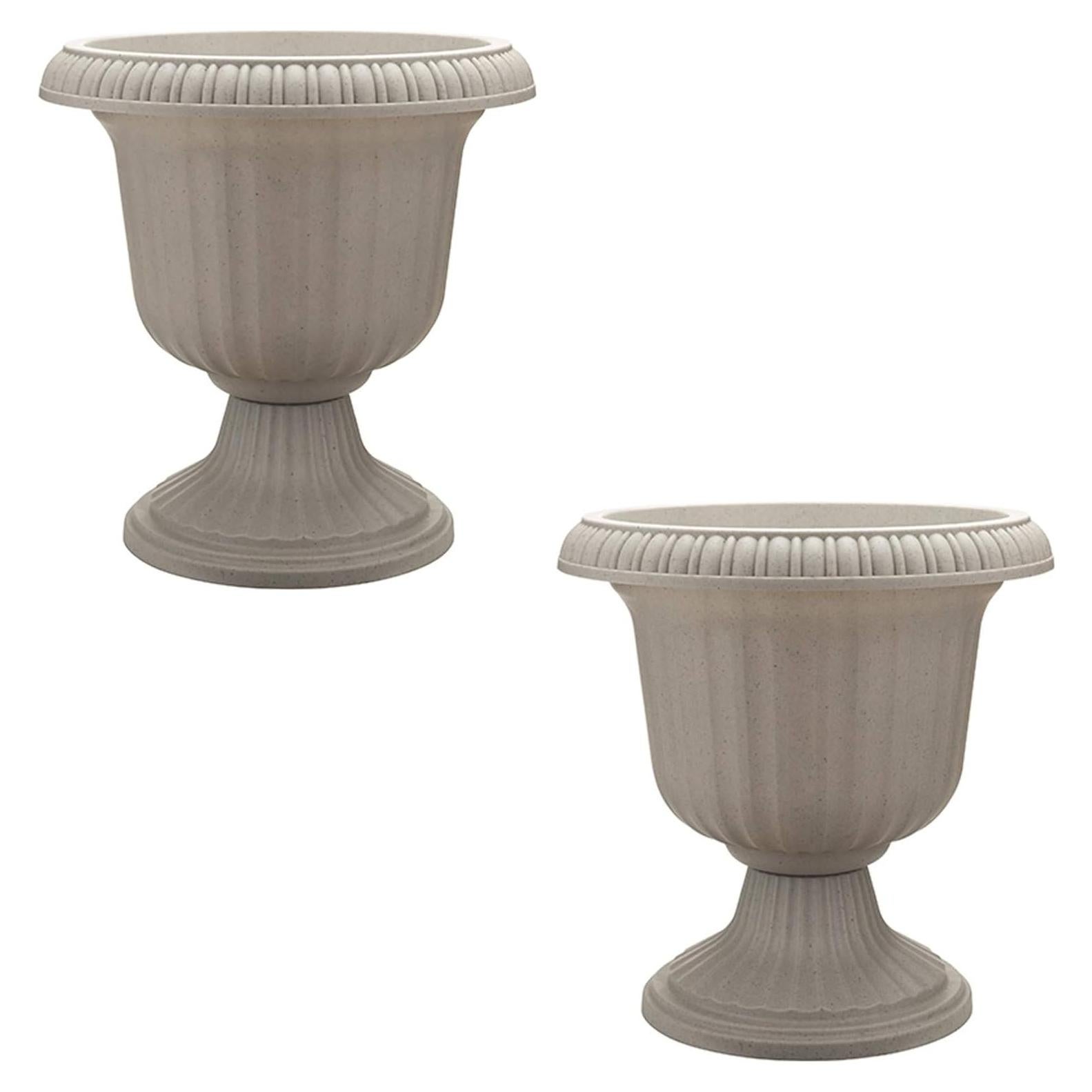 Maceta Urn Exterior 14" Southern Patio - 2 Paquete Piedra