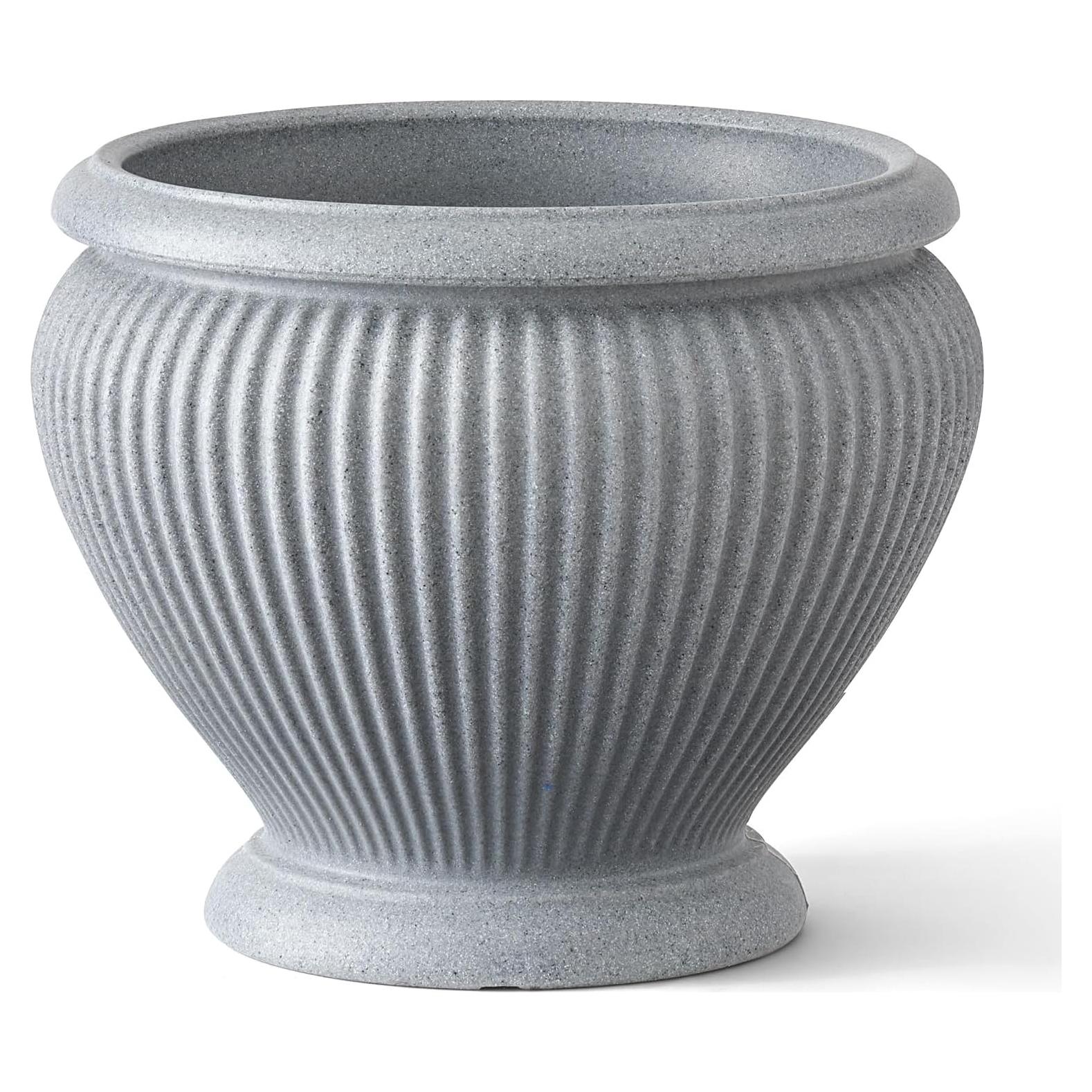 Maceta Arbora 45.72cm Urna Cannes Poliresina Gris Concreto