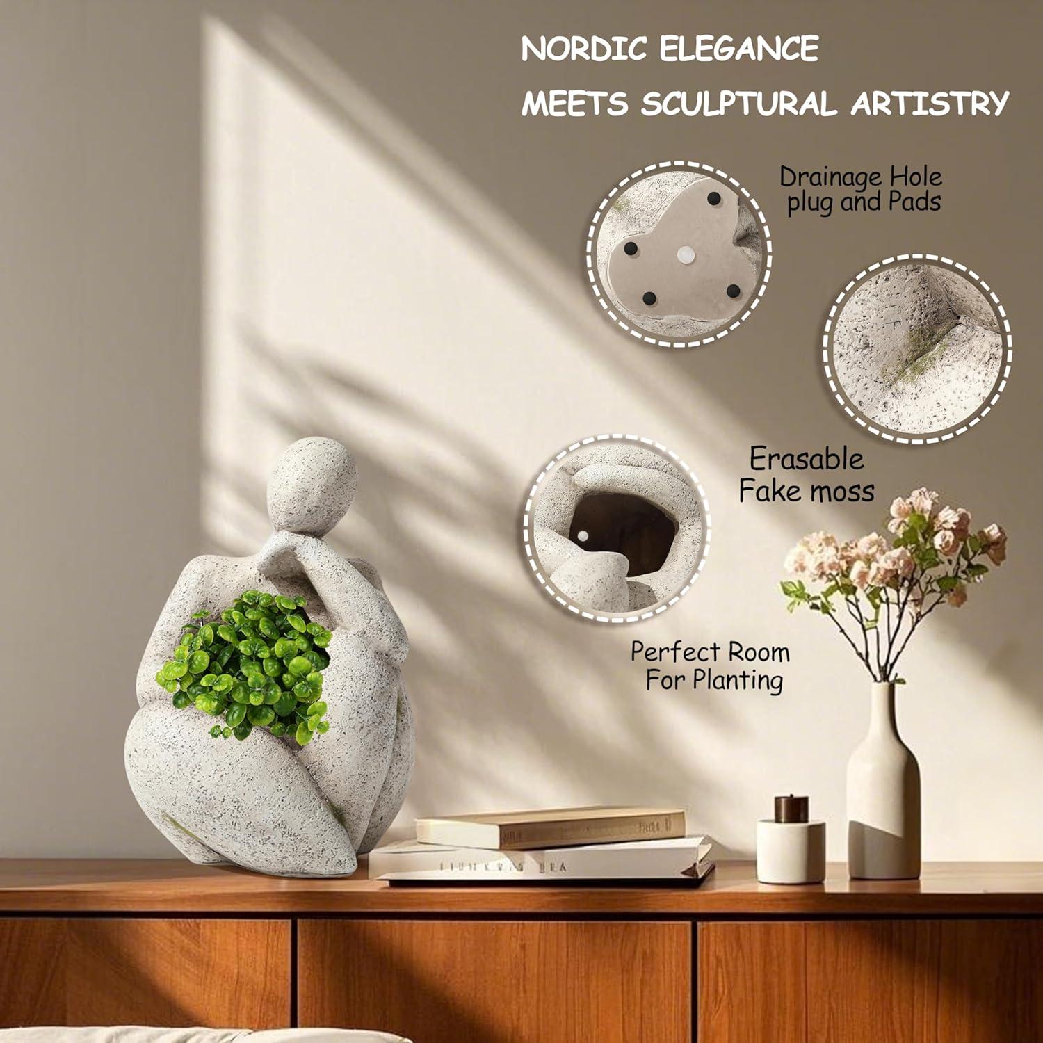 Maceta Aclema de Cara Grande para Plantas 25.4x16x14.5 cm