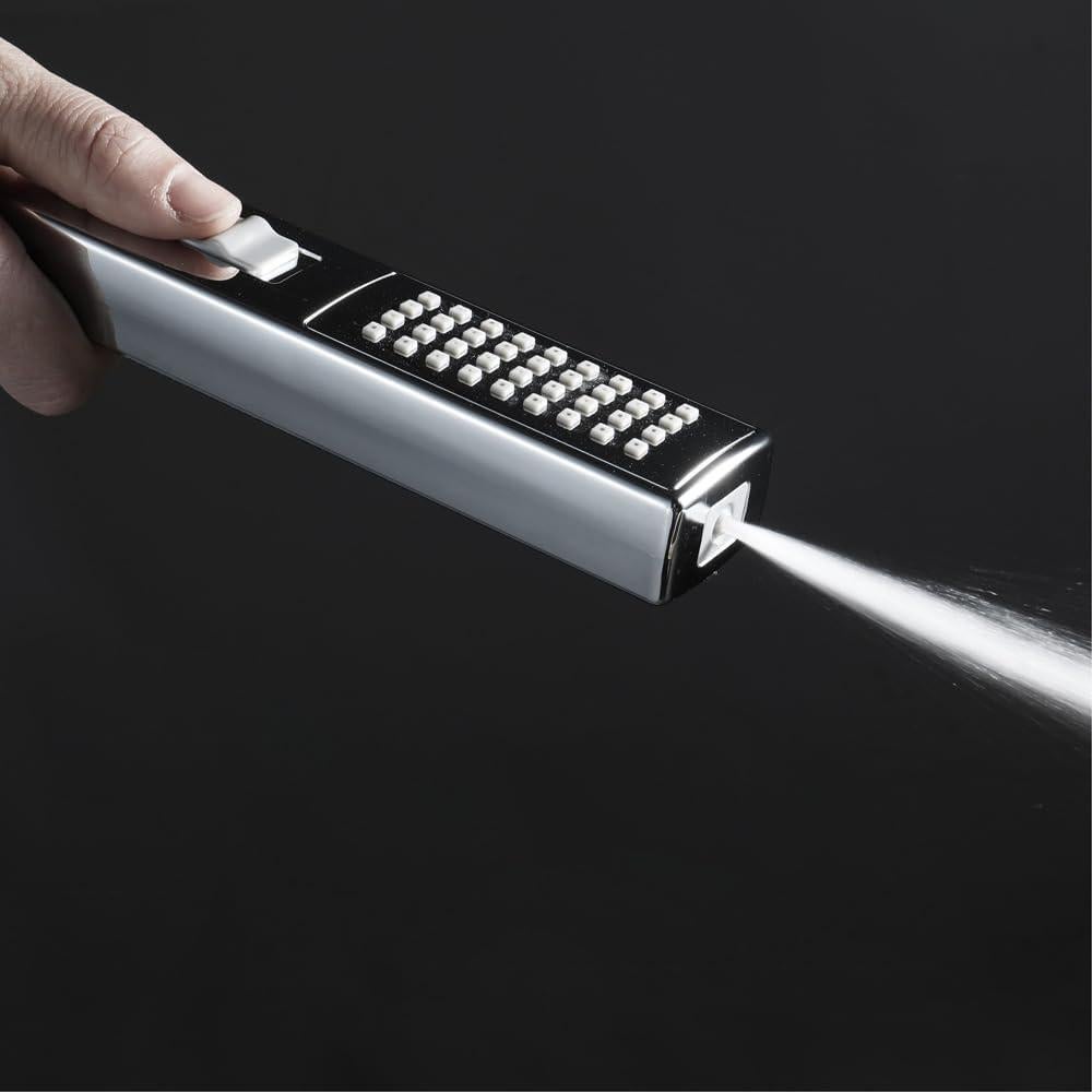 Cabezal de Ducha de Mano LUYU Cuadrado Cromo 1 Chorro Potente