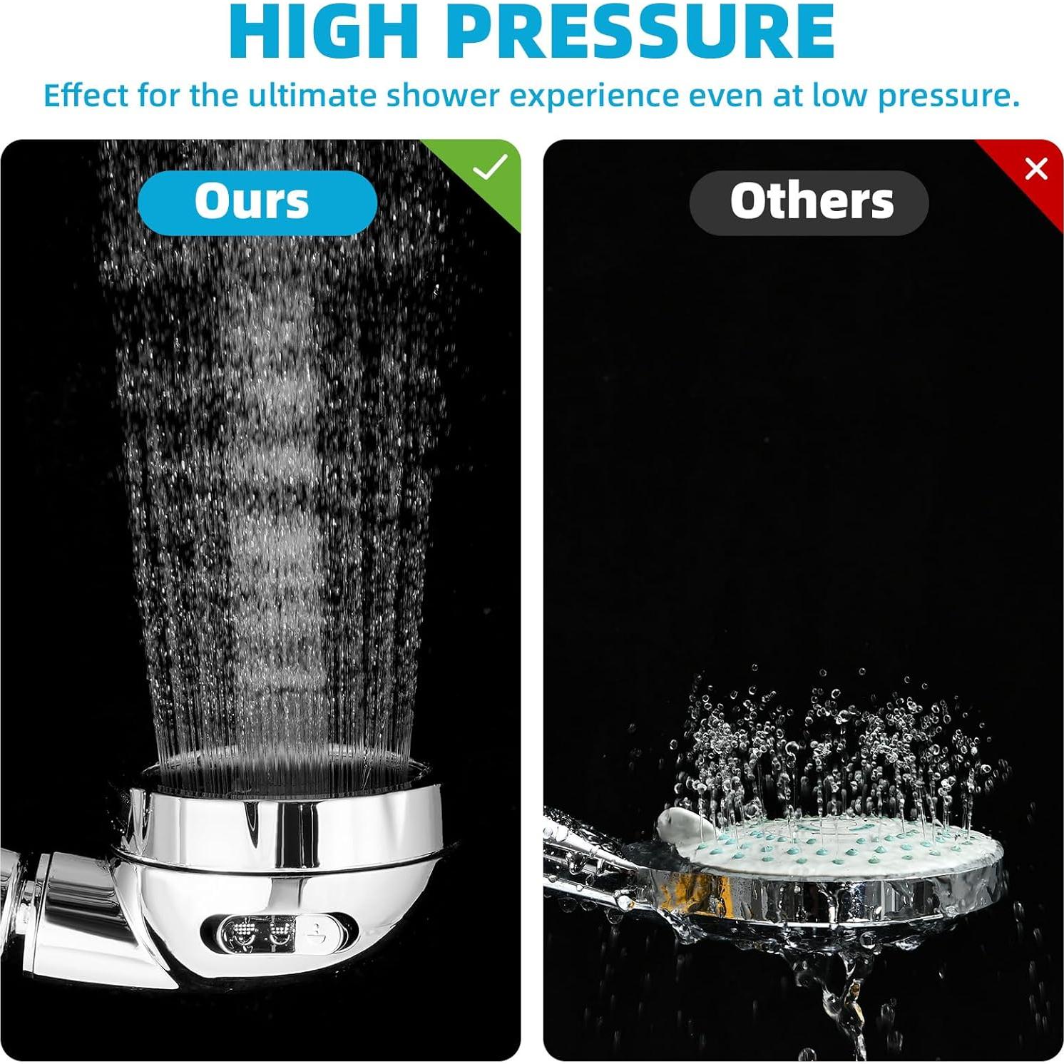 Cabezal de Ducha Marbrasse Alta Presión 3 Modos Cromo