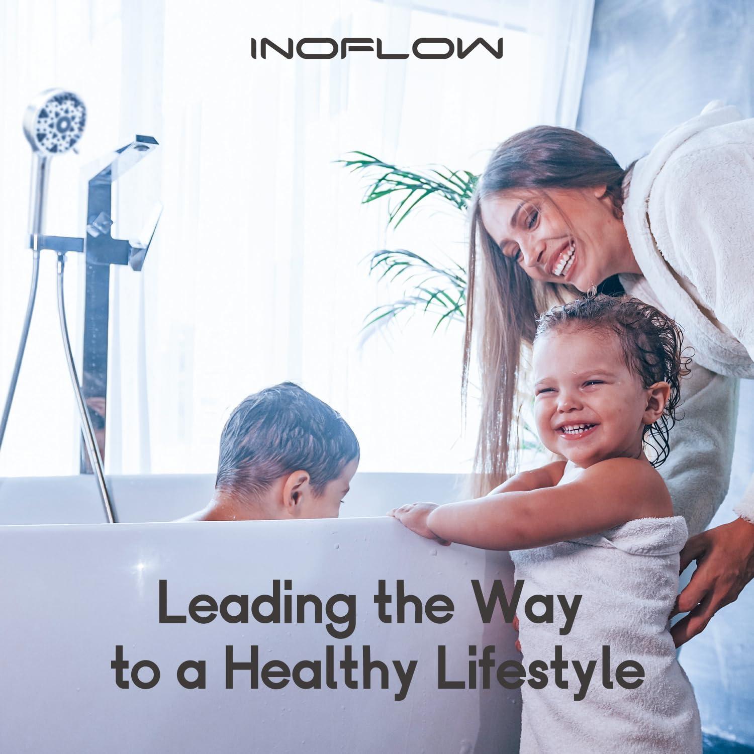 Cabezal de Ducha Filtrado InoFlow 7 Modos Alta Presión 12.7 cm