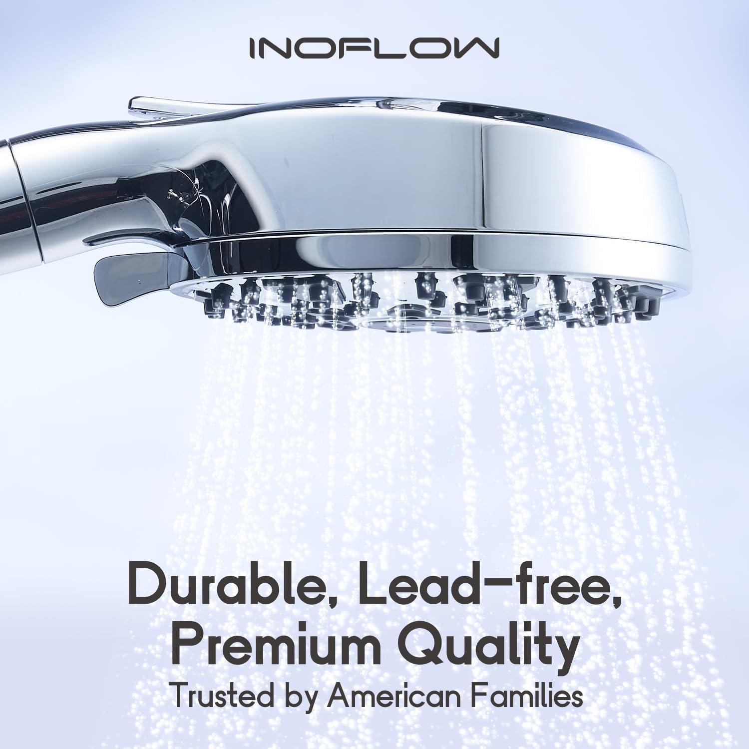 Cabezal de Ducha Filtrado InoFlow 7 Modos Alta Presión 12.7 cm