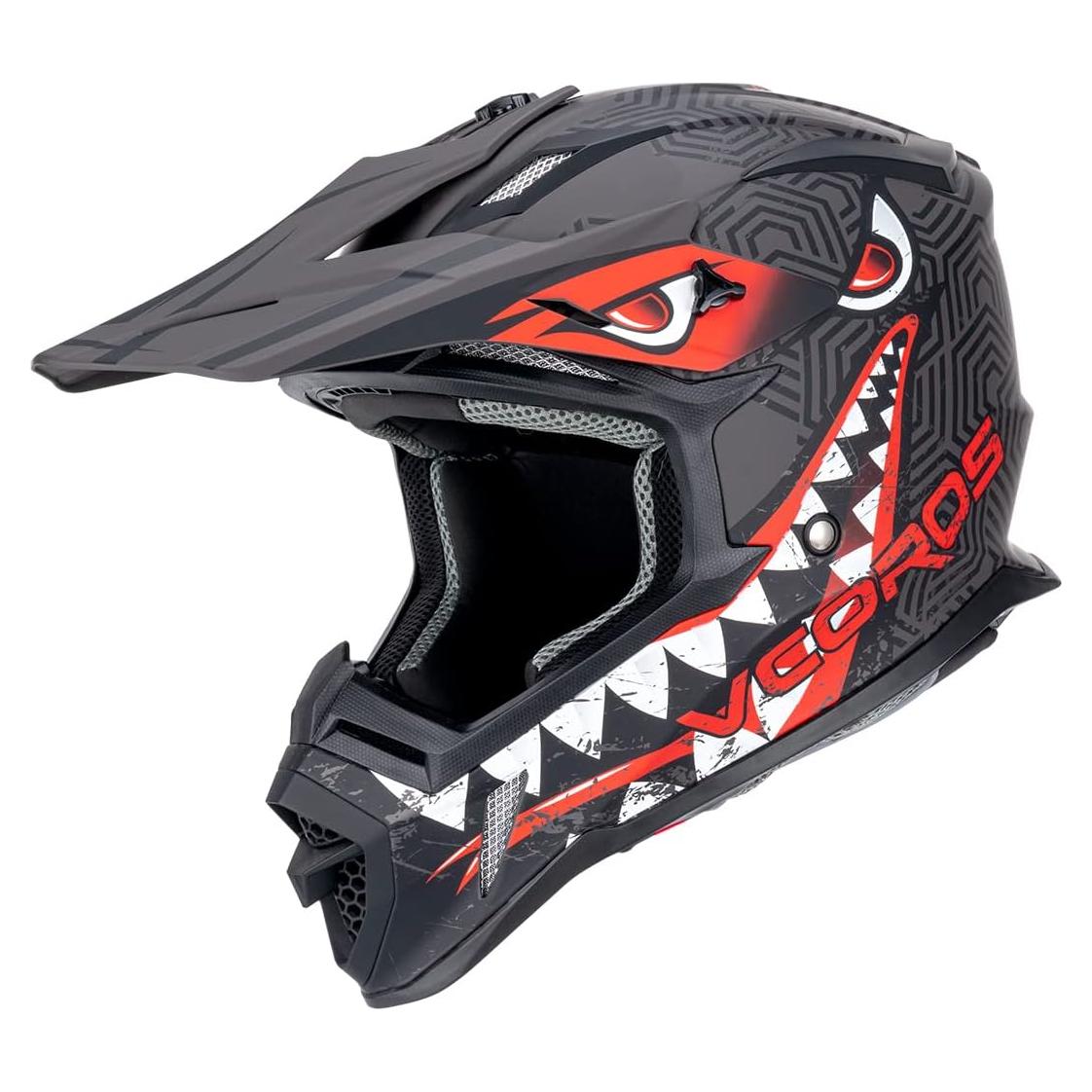 Casco de Motocross VCOROS H637 Adulto Negro Rojo