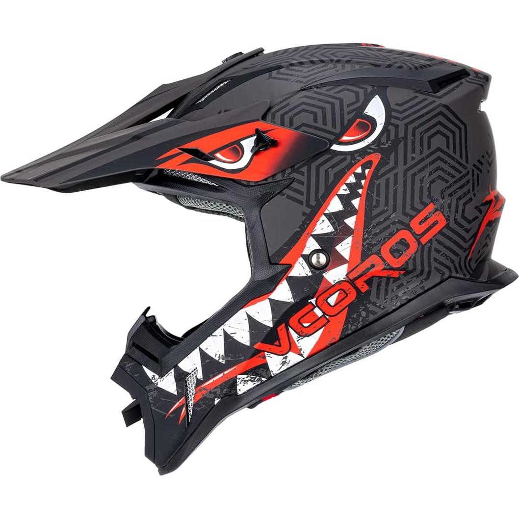Casco de Motocross VCOROS H637 Adulto Negro Rojo